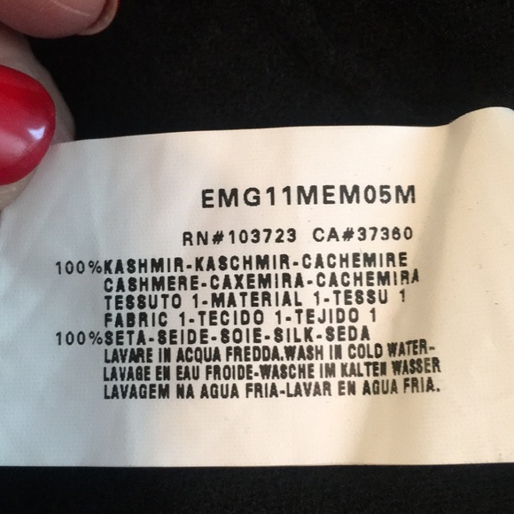 Armani 100% Cashmere Sweater Jacket style with Tie - Picture 8 of 8